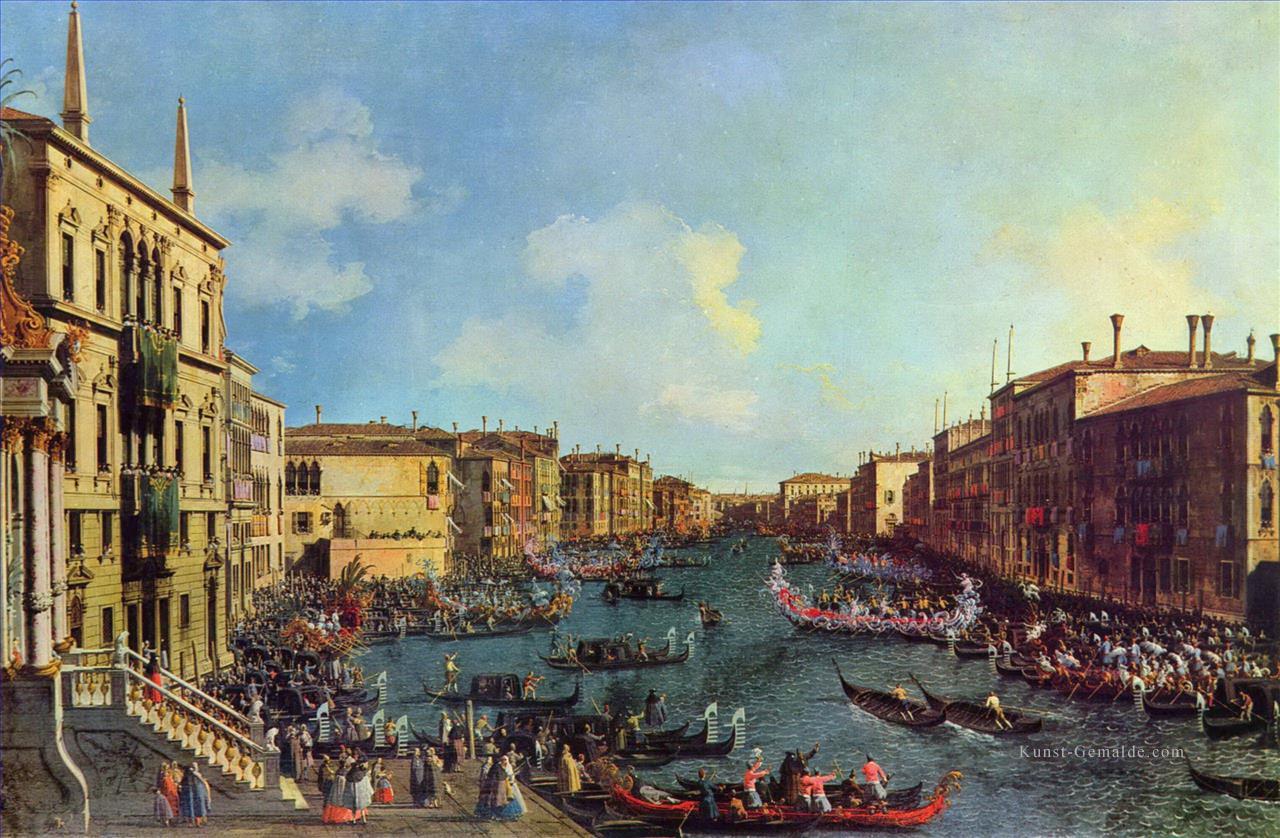 eine Regatta auf dem Canal Grande Canaletto Ölgemälde